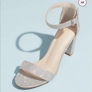 Davids Bridal Block Heel Ankle Strap Sandal